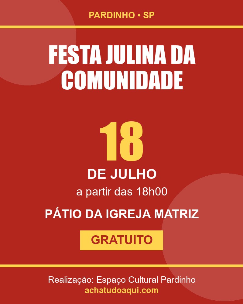 Cartaz: Festa Julina da Comunidade