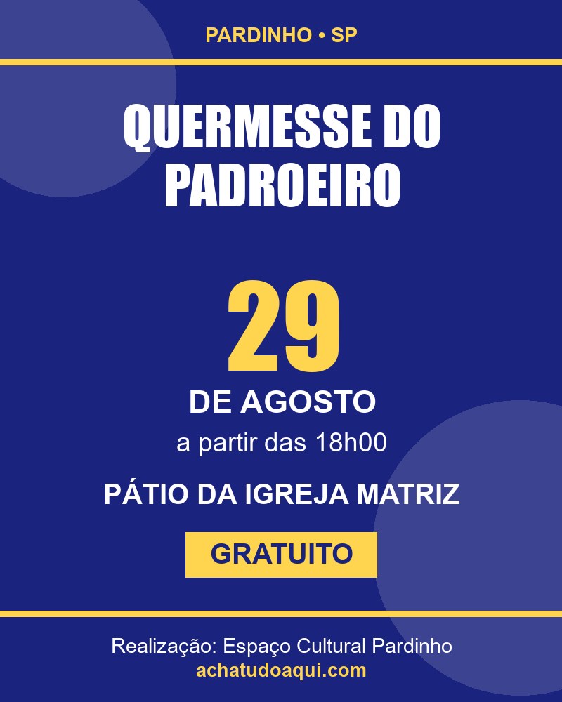 Cartaz: Quermesse do Padroeiro